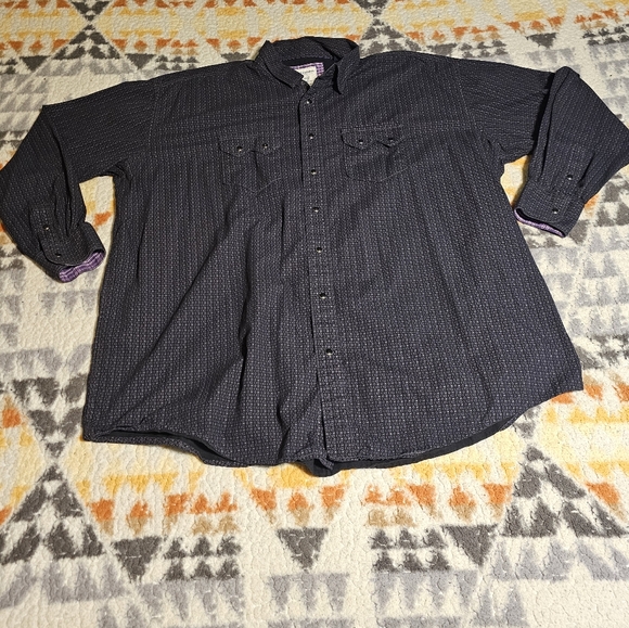 BOTH Panhandle Slim Rough Stock Button Up Long Sleeve Shirt Pearl Snap Size XXL - Picture 4 of 12